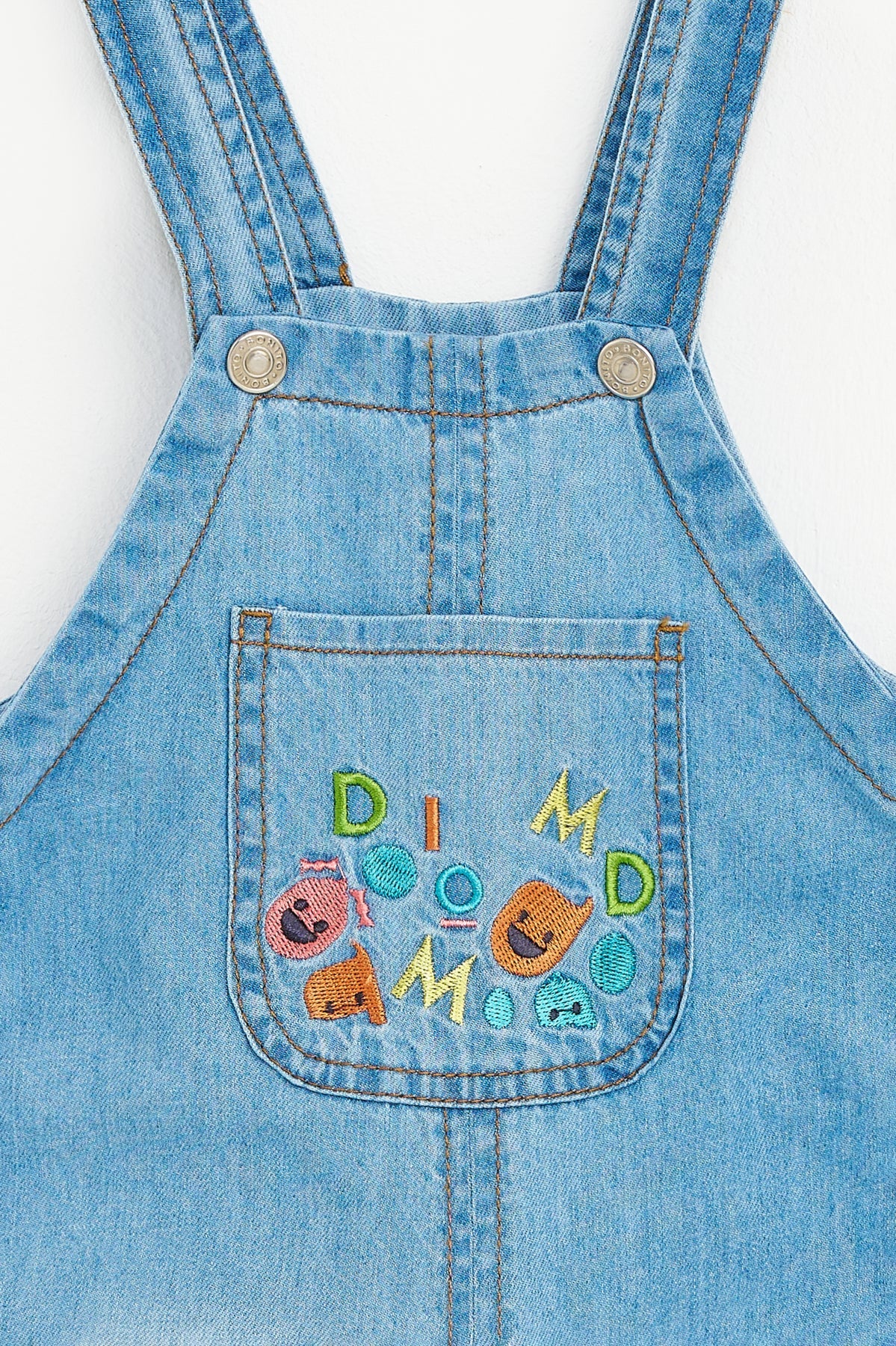 Collection of Denim Overalls for Boys and Girls (Ages 1-4) - Blue in a gallery layout