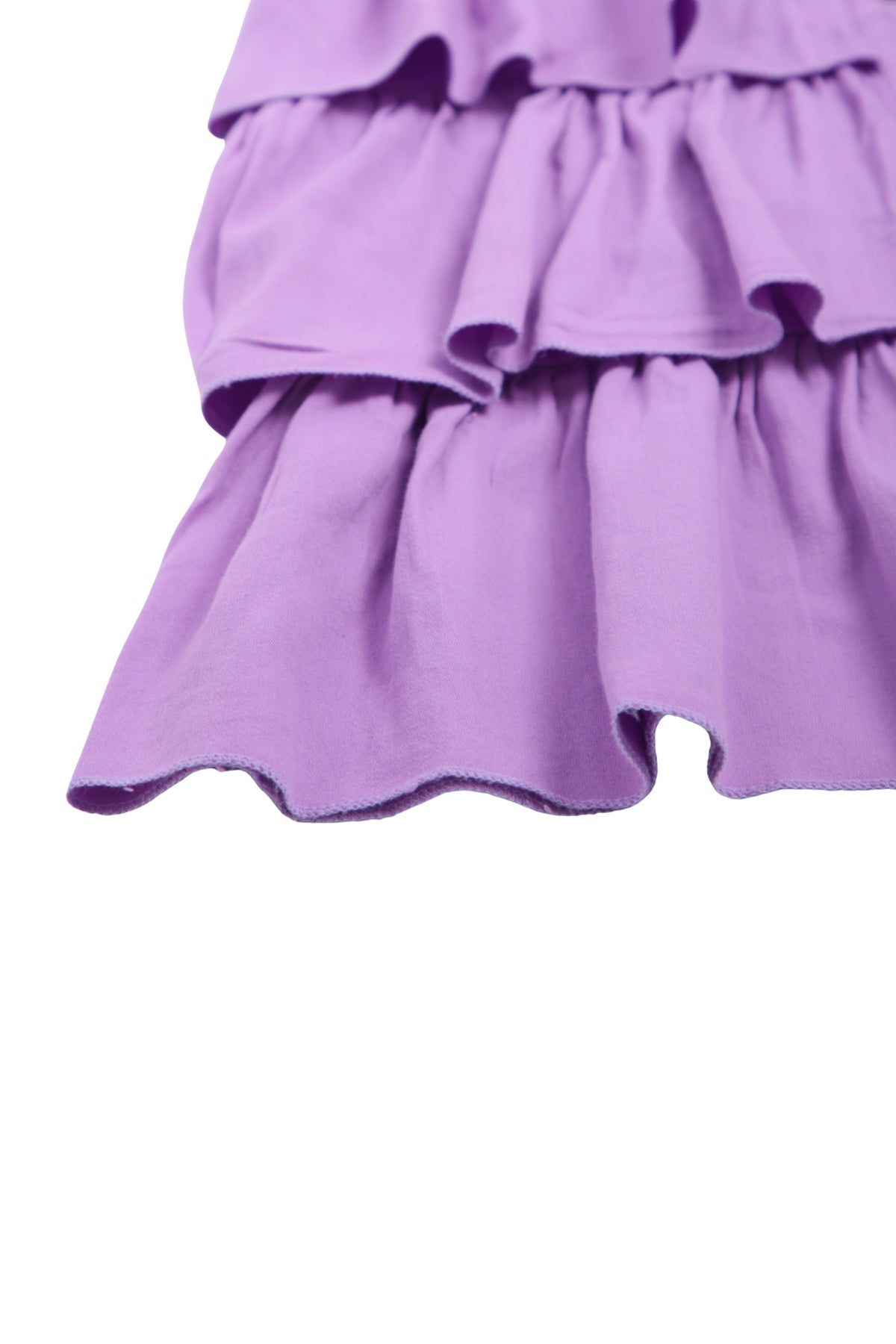 Collection of Chic and Comfortable Girls’ Tiered Cotton Dress (Ages 8-12) - Lilac in a gallery layout