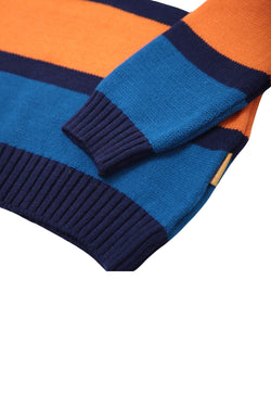 Collection of Striped Boys' Jumper (Ages 4-8) - Turquoise in a gallery layout