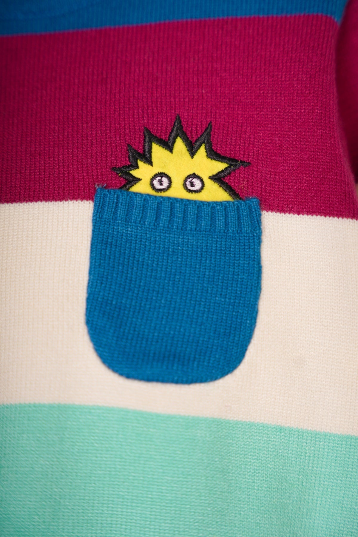 Collection of Clorful jumper for boys with animal painted blue in a gallery layout