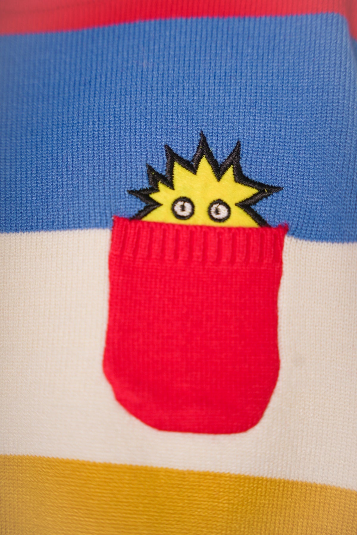 Collection of Clorful jumper for boys with animal painted red in a gallery layout