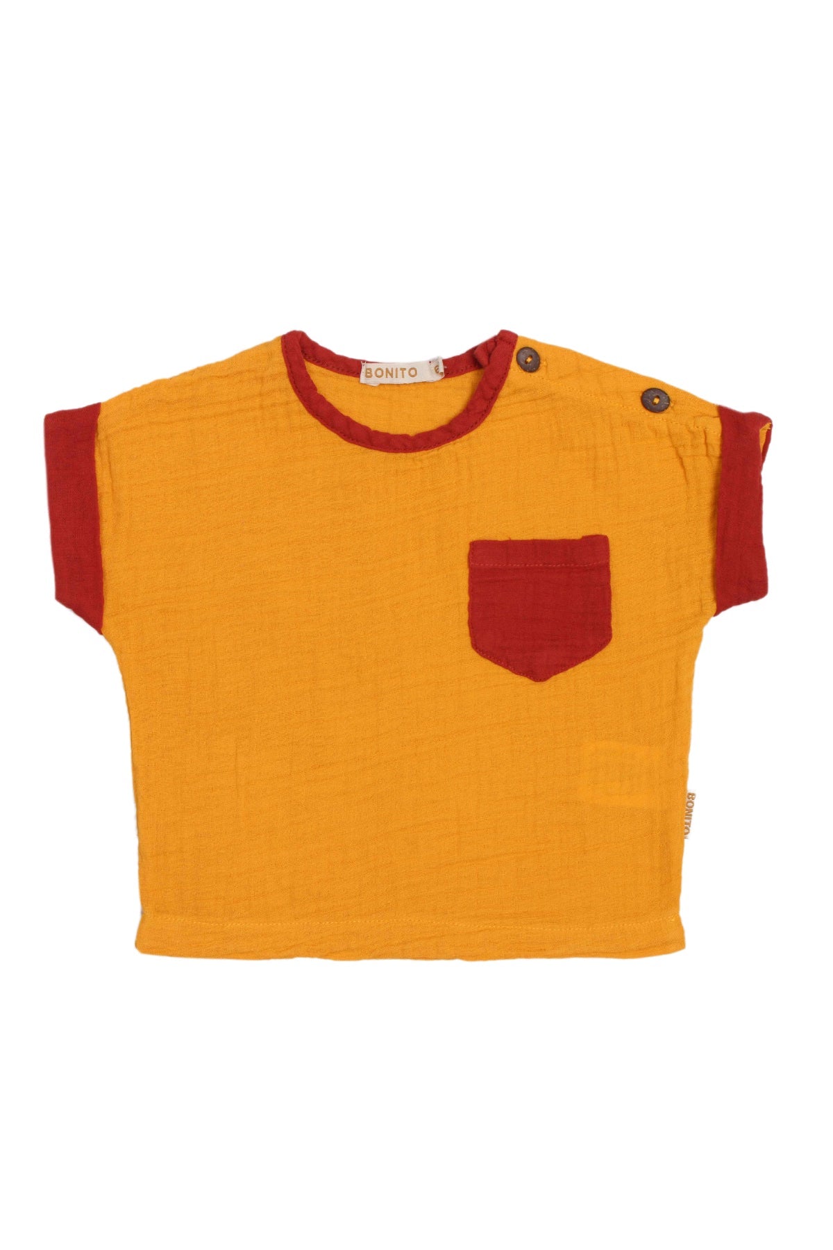 Collection of Cotton Two-Piece Set for Baby Boys (Ages 6-12 Months) - Red in a gallery layout