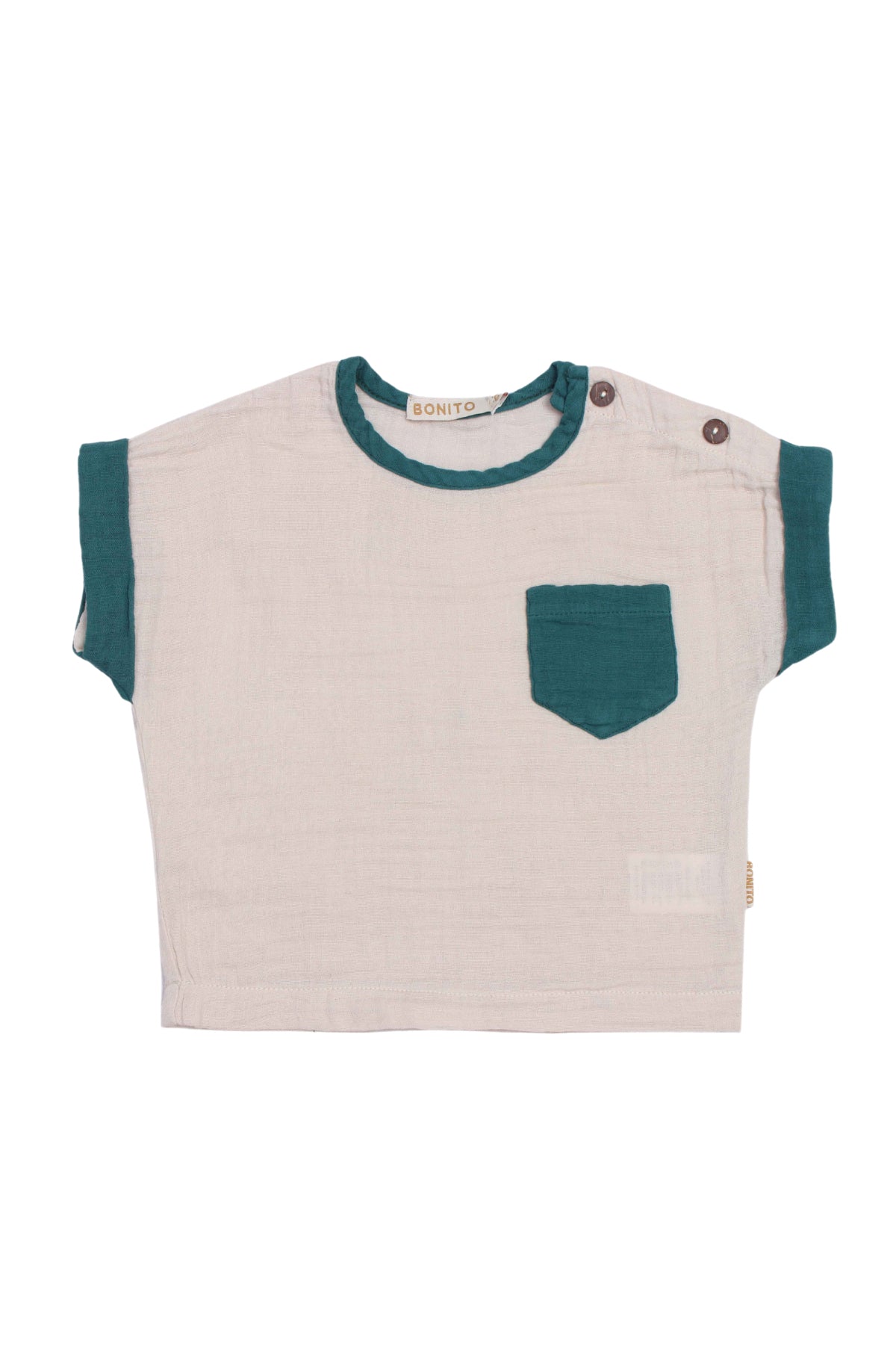 Collection of Cotton Two-Piece Set for Baby Boys (Ages 6-12 Months) - Dark Green in a gallery layout