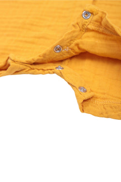 Collection of Unisex Baby Bodysuit (Ages 6-12 Months) - Mustard in a gallery layout