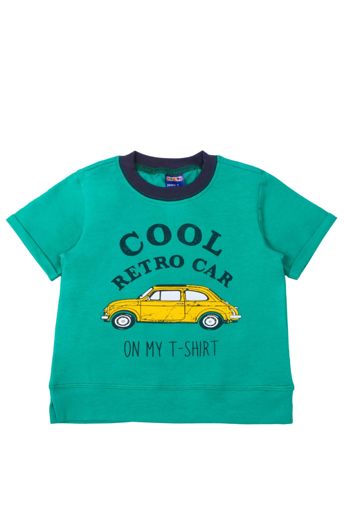 Collection of Cool Retro Car Boys' Two-Piece Set (Ages 1-4) - Green in a gallery layout
