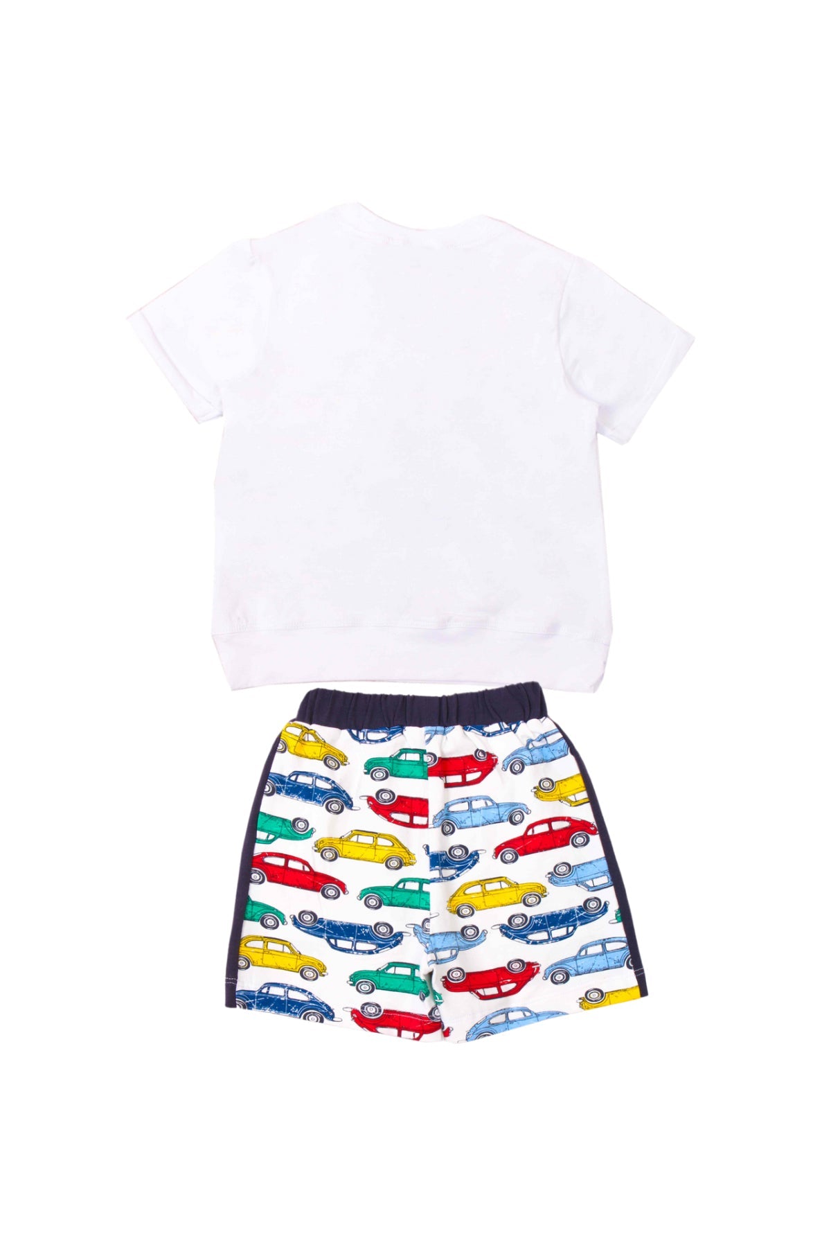 Collection of Cool Retro Car Boys' Two-Piece Set (Ages 1-4) - White in a gallery layout