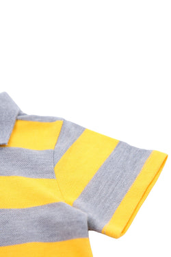 Collection of Stylish Polo and Shorts Set for Boys (Ages 1-4) - Yellow in a gallery layout