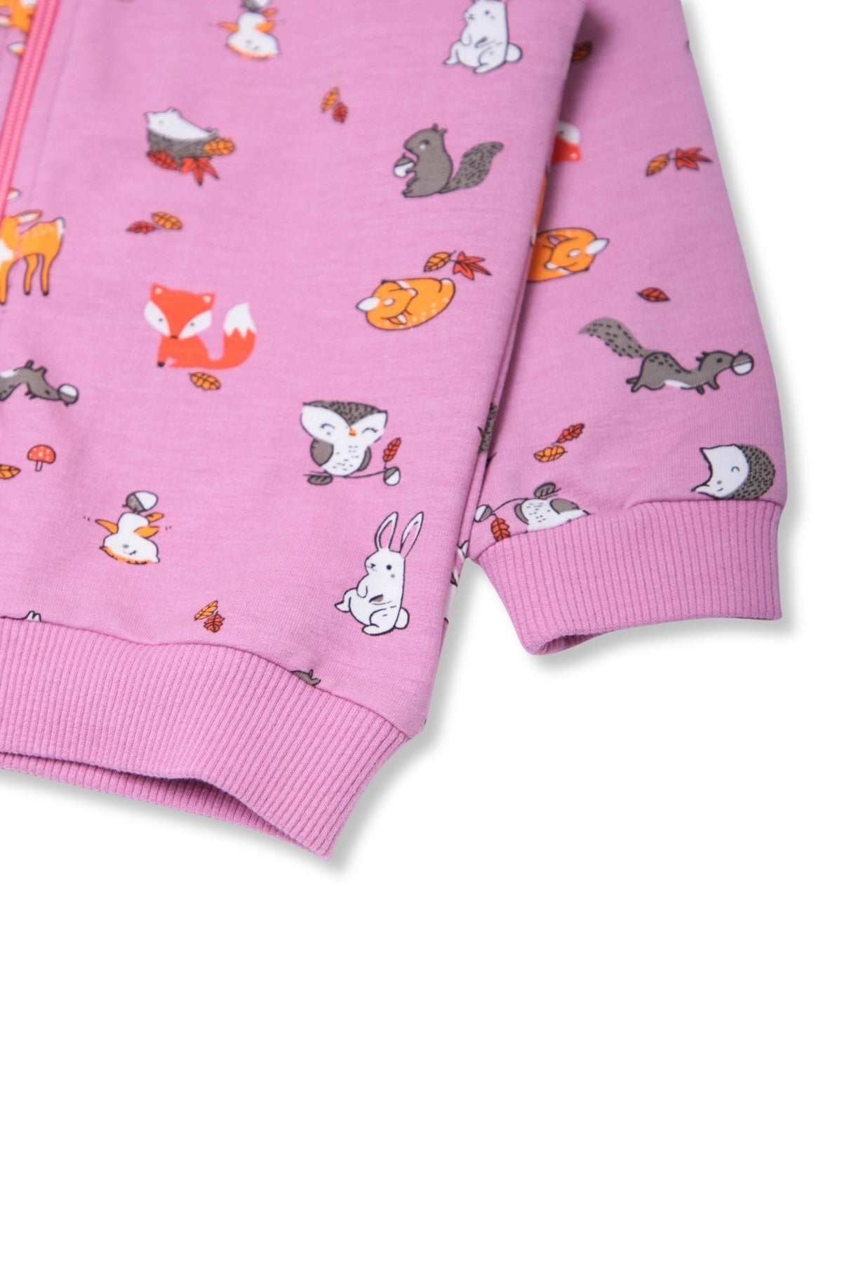 Collection of Unisex Baby Zip-Up Jacket – Soft & Cozy 2x Knitted Fabric OP-1861 Dark pink in a gallery layout