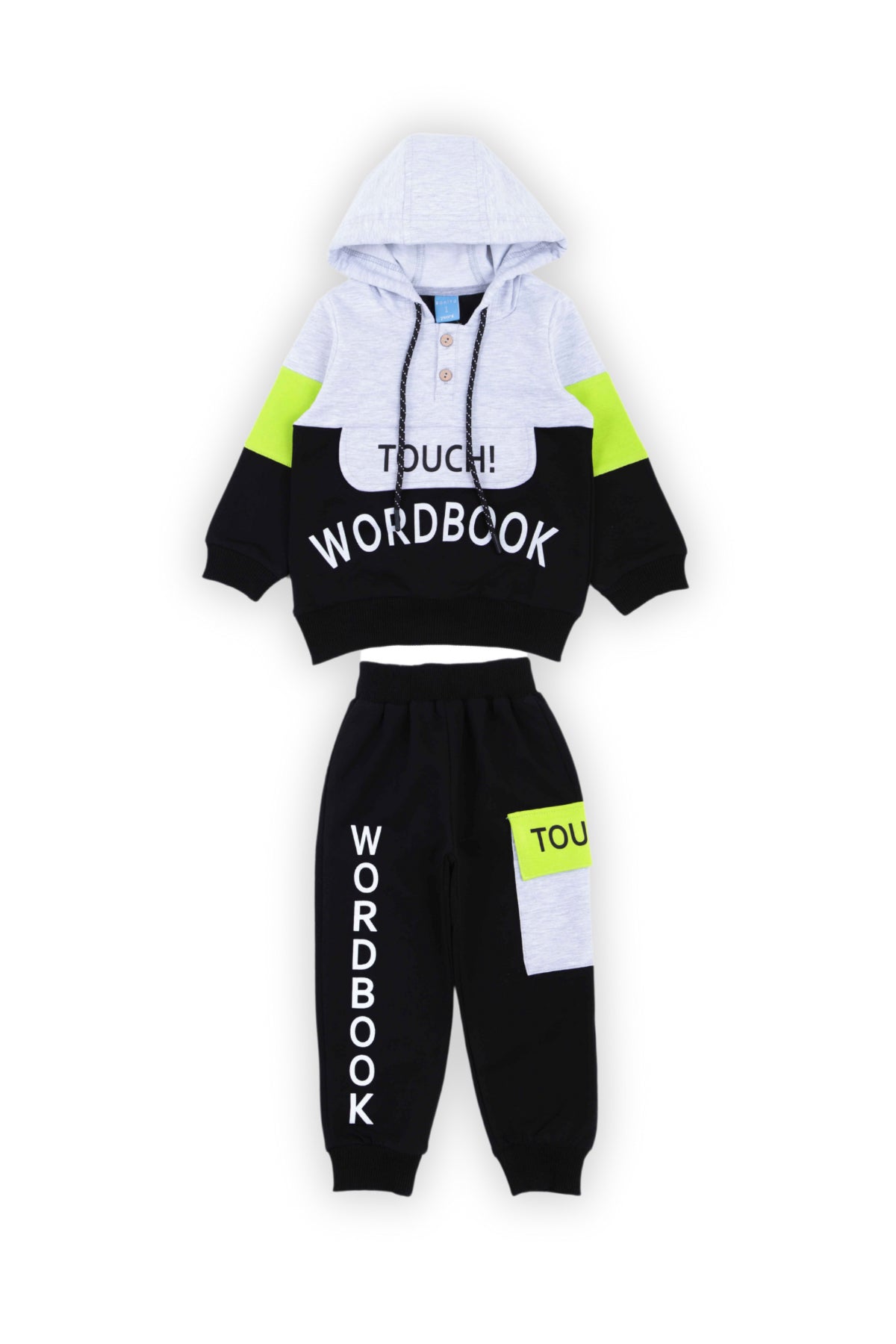 Collection of Stylish & Comfortable Girls' Hoodie & Jogger Set (1-4 Years) OP-1862 Black in a gallery layout
