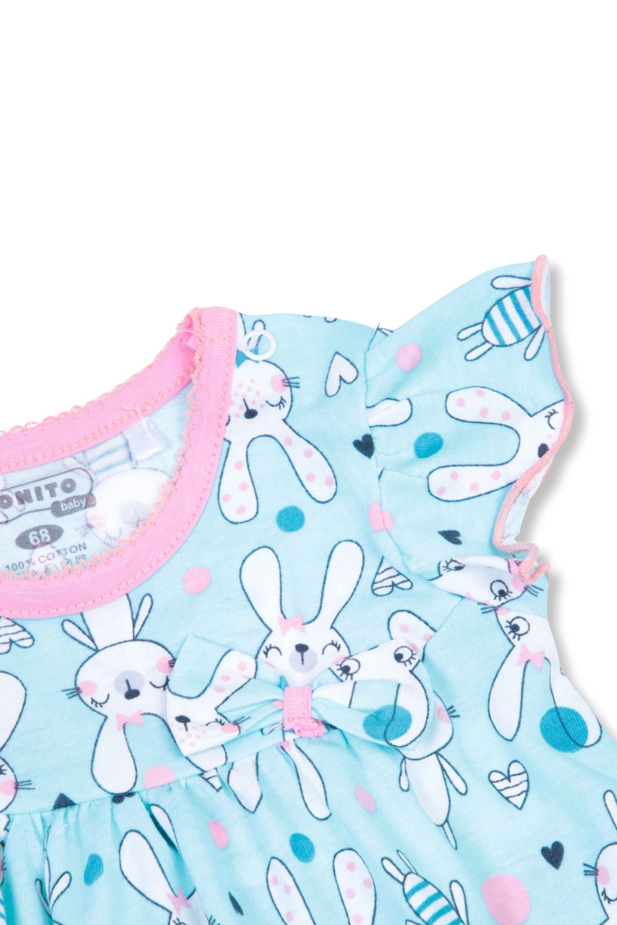 Collection of Baby Girl’s Adorable Printed Dress – Soft & Stylish OP-1871 Menthol in a gallery layout